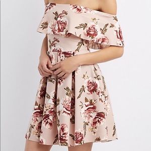 Floral Off the Shoulder Skater Dress